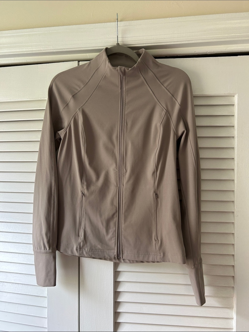 Avia Taupe Lightweight Full-Zip Bomber Jacket
